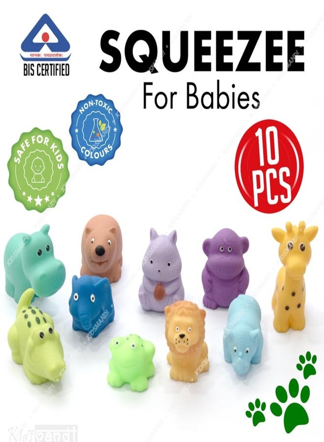 كيدز ماندي ألعاب حمام سباحة ملونة غير سامة من كيدز ماندي® على شكل حيوانات - ألعاب ممتعة لوقت الاستحمام، ألعاب مائية، ألعاب حمام عائمة، إكسسوارات حمام سباحة للأطفال، آمنة للأطفال الصغار - Image 3